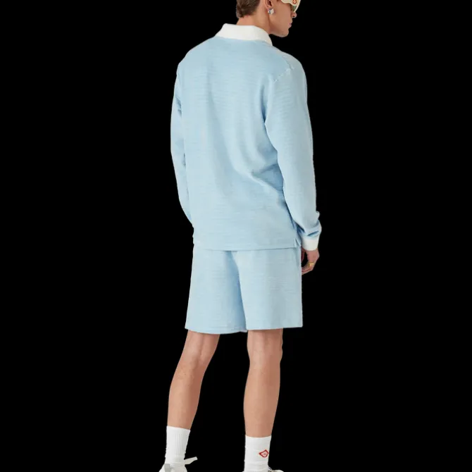 Velour Stripe Polo Shirt