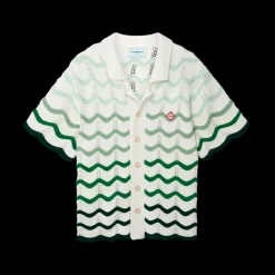 Wavy Gradient Crochet Shirt