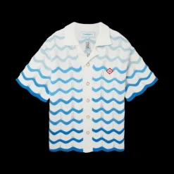 Wavy Gradient Crochet Shirt