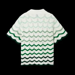 Wavy Gradient Crochet Shirt
