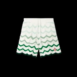 Wavy Gradient Crochet Shorts