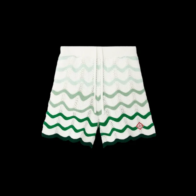 Wavy Gradient Crochet Shorts