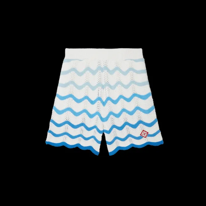 Wavy Gradient Crochet Shorts