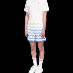 Wavy Gradient Crochet Shorts