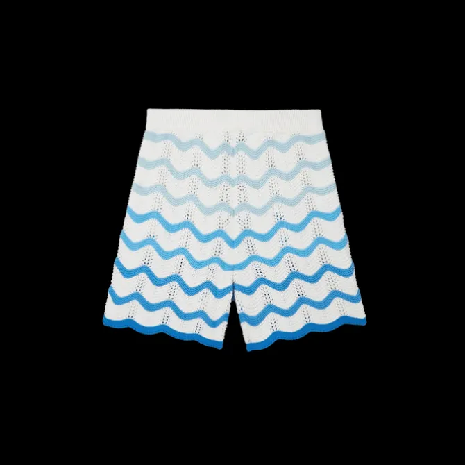 Wavy Gradient Crochet Shorts