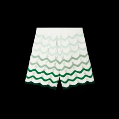 Wavy Gradient Crochet Shorts