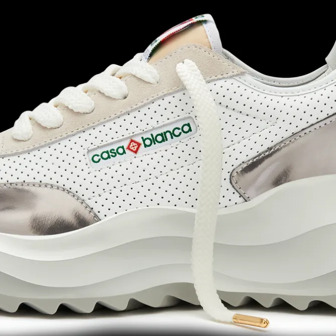 Women's Atlantis White & Chrome Sneaker