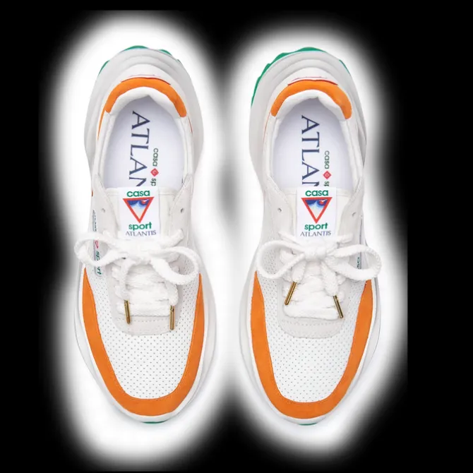 Women's Atlantis White & Clay Orange Sneaker