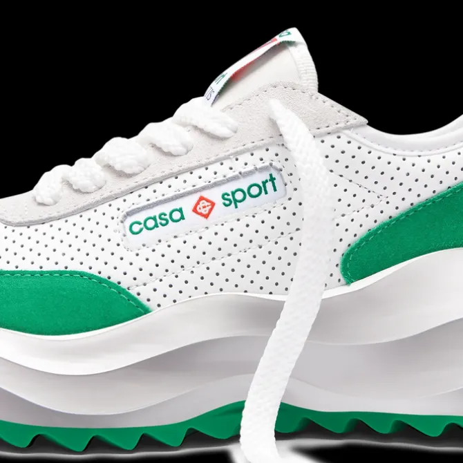 Women's Atlantis White & Tennis Green Sneaker