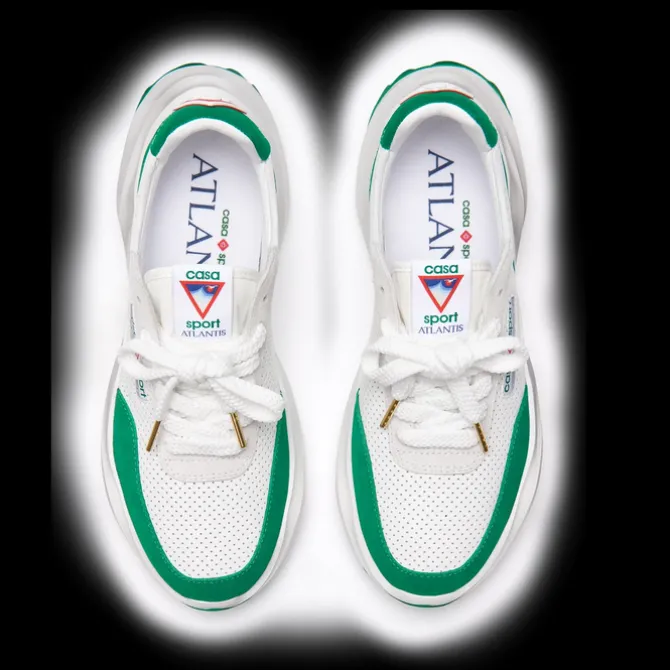 Women's Atlantis White & Tennis Green Sneaker