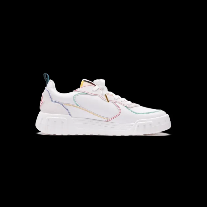 Women's Court White & Multicolour White Sneakers