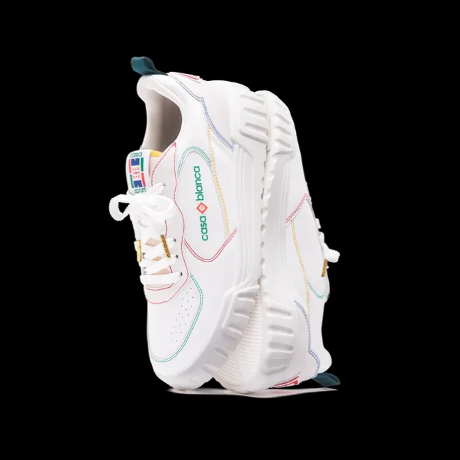 Women's Court White & Multicolour White Sneakers