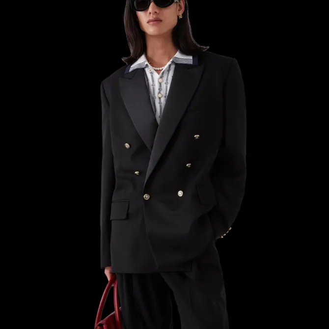 Wool Double Breasted Blazer