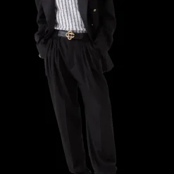 Wool Five Pleat Tailored Trousers