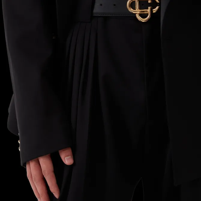 Wool Five Pleat Tailored Trousers