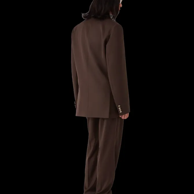 Wool Pleated Tailored Trousers