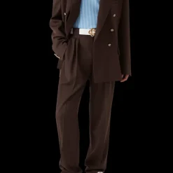 Wool Pleated Tailored Trousers