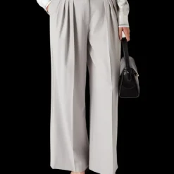 Wool Triple Pleat Tailored Trousers