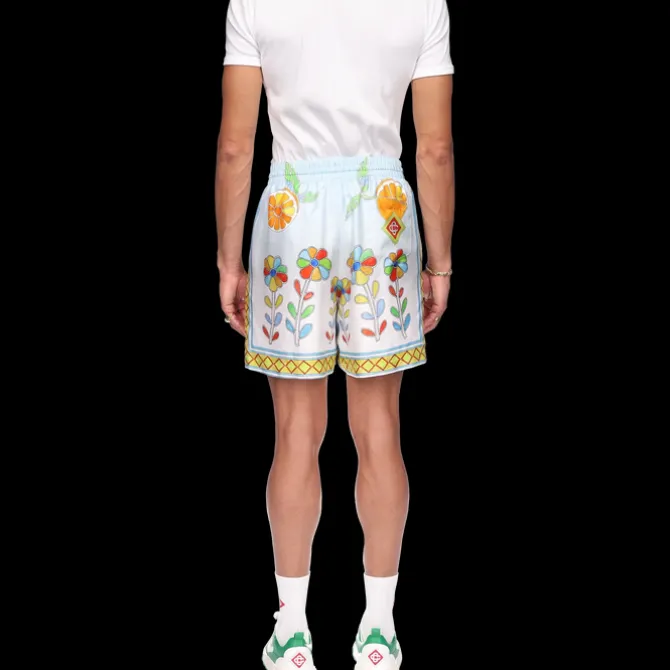 Yoruba Flowers Silk Shorts