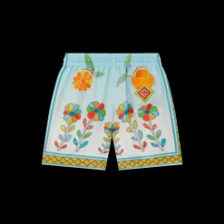 Yoruba Flowers Silk Shorts